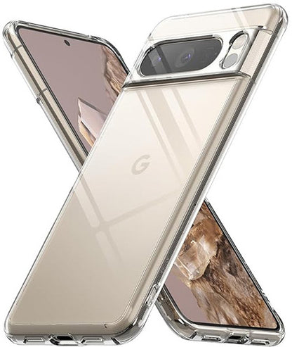 VAKIBO Super Premium Soft TPU Transparent Case With Dustplug,Side Grip,Corner Protection,lanyard Cuts,Camera Protection Suitable for Google Pixel 8 Pro