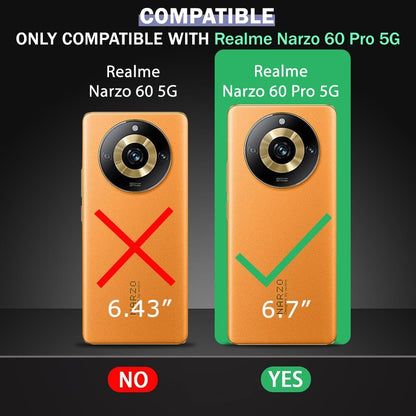 VAKIBO Best Selling Black and Transparent Back Cover Case Made With Soft TPU and Acrylic With 4 Corner and Camera Protection Suitable for Realme Narzo 60 Pro