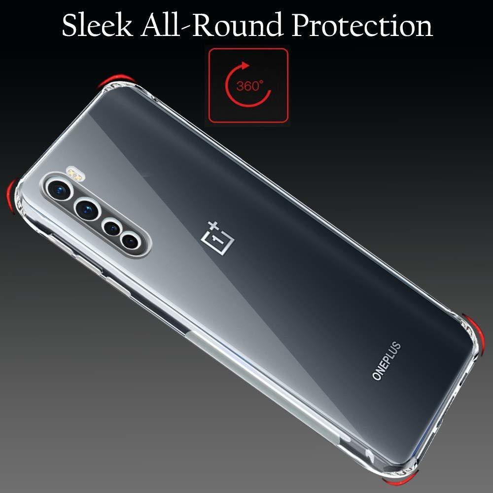 VAKIBO Super Premium Soft TPU Transparent Case With Dustplug,Side Grip,Corner Protection,lanyard Cuts,Camera Protection Suitable for OnePlus Nord