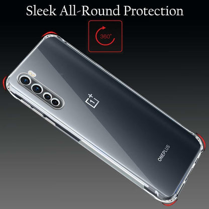 VAKIBO Super Premium Soft TPU Transparent Case With Dustplug,Side Grip,Corner Protection,lanyard Cuts,Camera Protection Suitable for OnePlus Nord