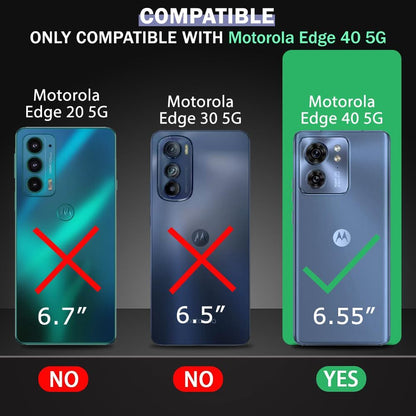 VAKIBO Super Premium Black Border Transparent Case With Corner Protection & Camera Protection Suitable for Moto EDGE40