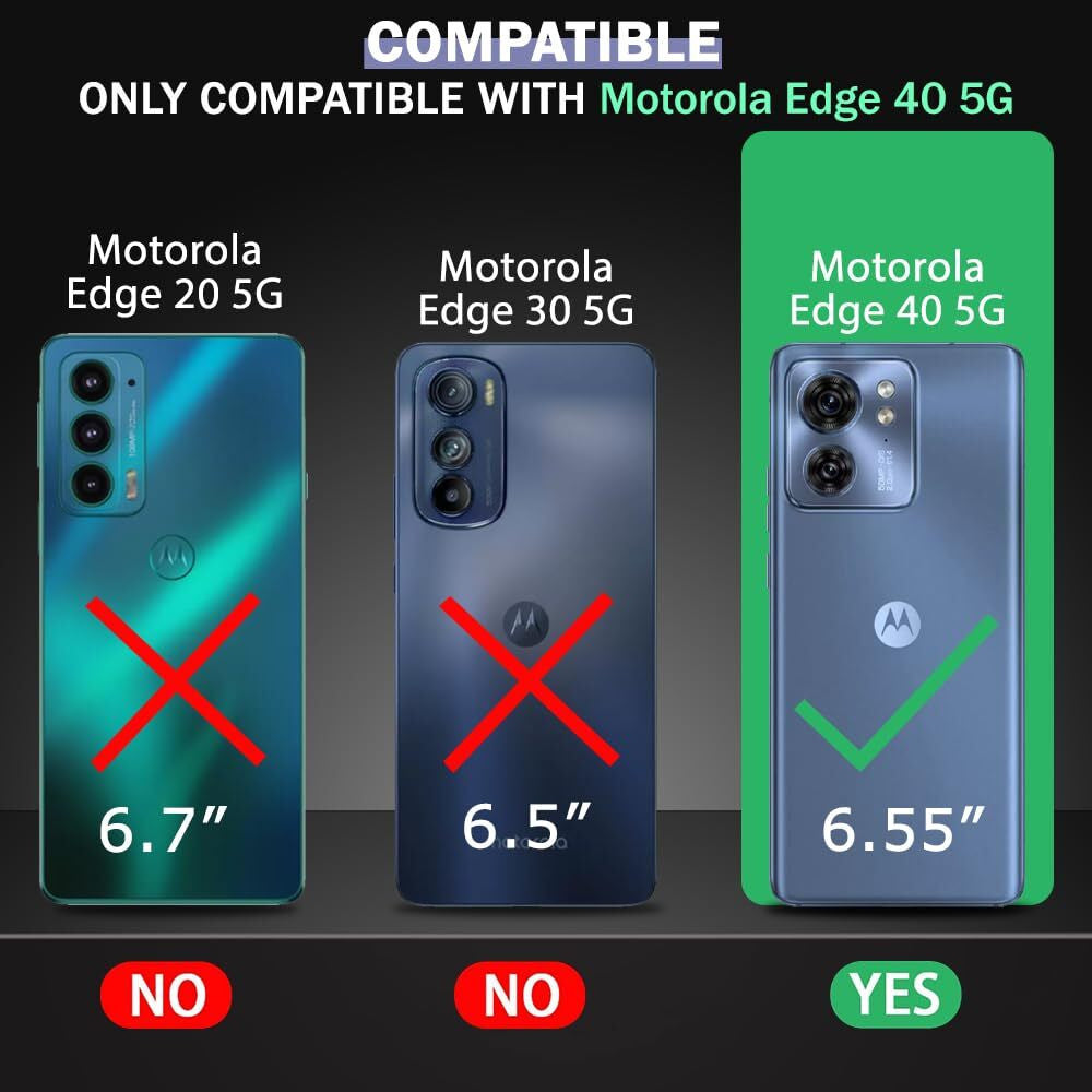 VAKIBO Premium Clear 2MM Thick Transparent Soft TPU Rubber Back Cover Case With Camera Protection Suitable for Moto Edge 40