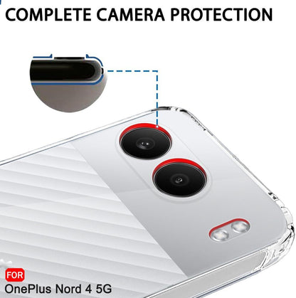 VAKIBO Premium Clear 1.5MM Thick Transparent Soft TPU Rubber Back Cover Case With Camera Protection Suitable for OnePlus Nord 4