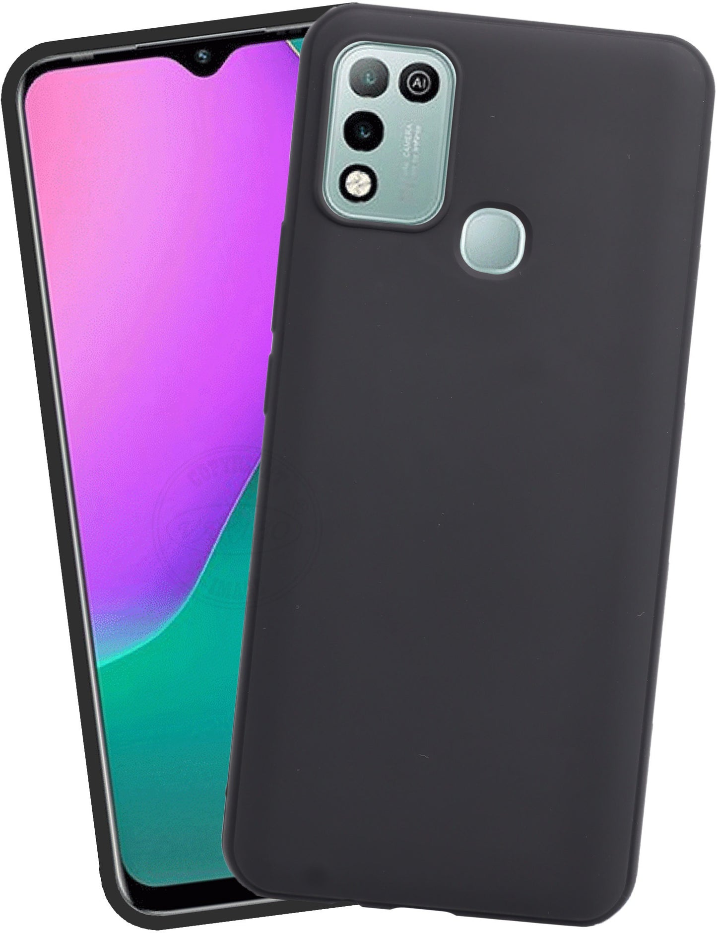 VAKIBO Matte Frosted Black Coloured Soft TPU Back Cover Case Suitable for Infinix Hot 10 Play