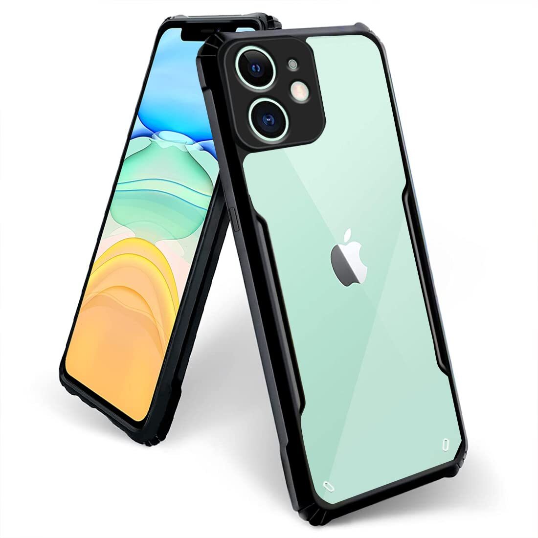 VAKIBO Best Selling Black and Transparent Back Cover Case Made With Soft TPU and Acrylic With 4 Corner and Camera Protection Suitable for Apple iPhone 11