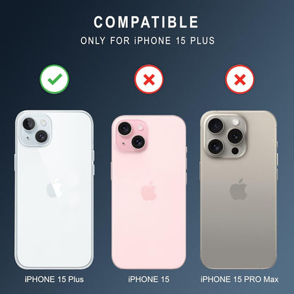 VAKIBO Premium Clear 2MM Thick Transparent Soft TPU Rubber Back Cover Case With Camera Protection Suitable for iPhone 15 Plus