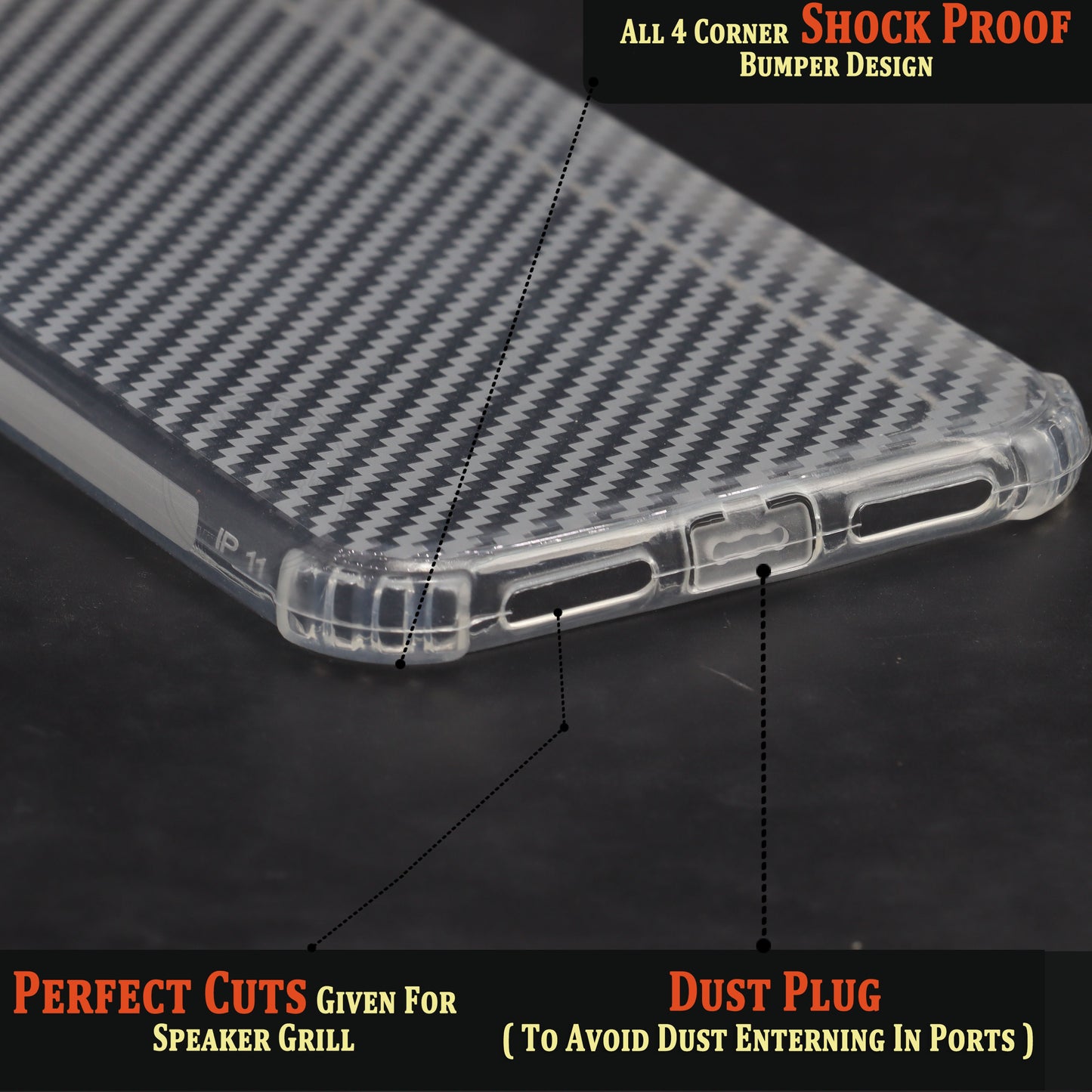 VAKIBO Transparent Back Cover Case Suitable for iPhone 11