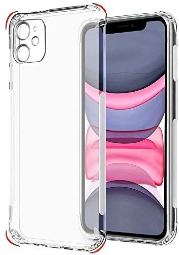 VAKIBO Super Premium Soft TPU Transparent Case With Dustplug,Side Grip,Corner Protection,lanyard Cuts,Camera Protection Suitable for iPhone 11