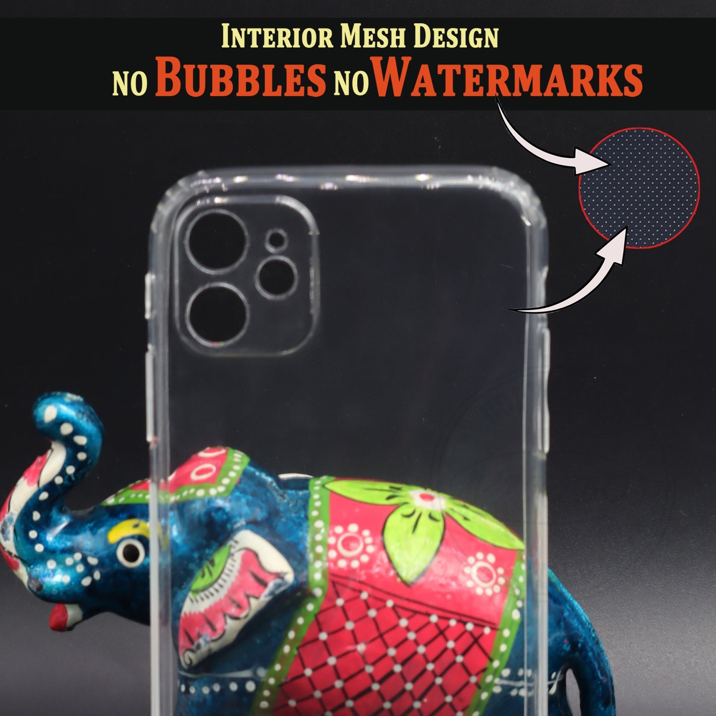 VAKIBO Super Premium Soft TPU Transparent Case With Dustplug,Side Grip,Corner Protection,lanyard Cuts,Camera Protection Suitable for iPhone 11