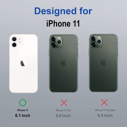 VAKIBO Megnatic Magsafe White Coloured Soft with Hard back Back Cover Case With Camera Protection Ring Suitable for iPhone 11