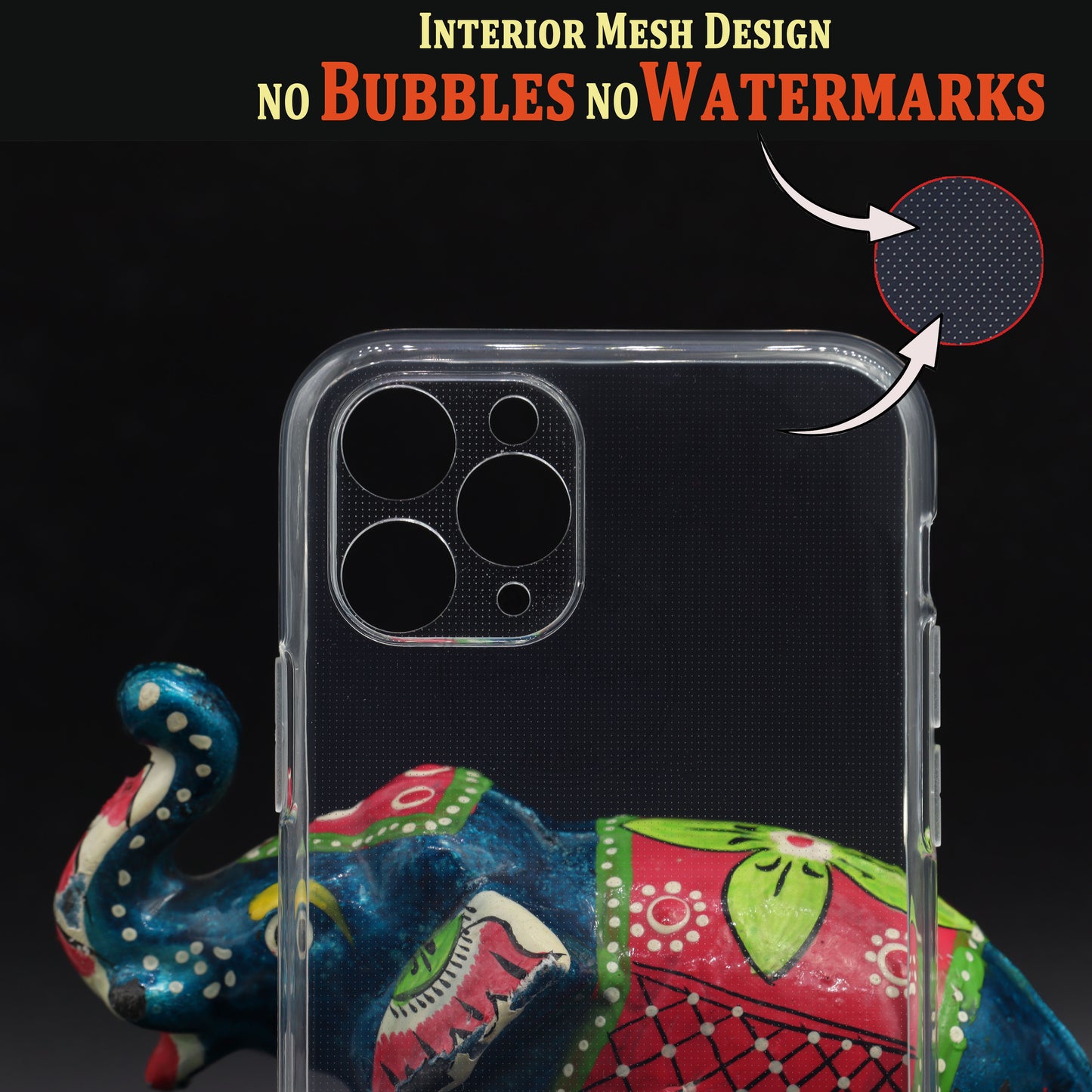 VAKIBO Premium Clear 2MM Thick Transparent Soft TPU Rubber Back Cover Case With Camera Protection Suitable for Apple iPhone 11 Pro