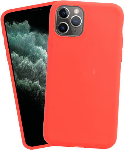 VAKIBO 1.2 MM Thick Red Coloured Soft TPU Rubber Back Cover Case With Camera Protection Ring Suitable for Apple iPhone 11 Pro