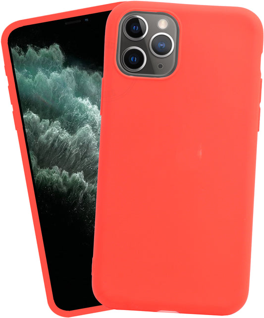 VAKIBO 1.2 MM Thick Red Coloured Soft TPU Rubber Back Cover Case With Camera Protection Ring Suitable for Apple iPhone 11 Pro