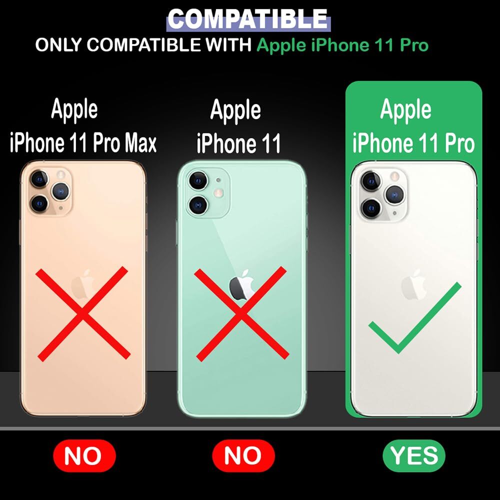 VAKIBO Megnatic Magsafe Transparent Soft with Hard back Back Cover Case With Camera Protection Ring Suitable for Apple iPhone 11 Pro