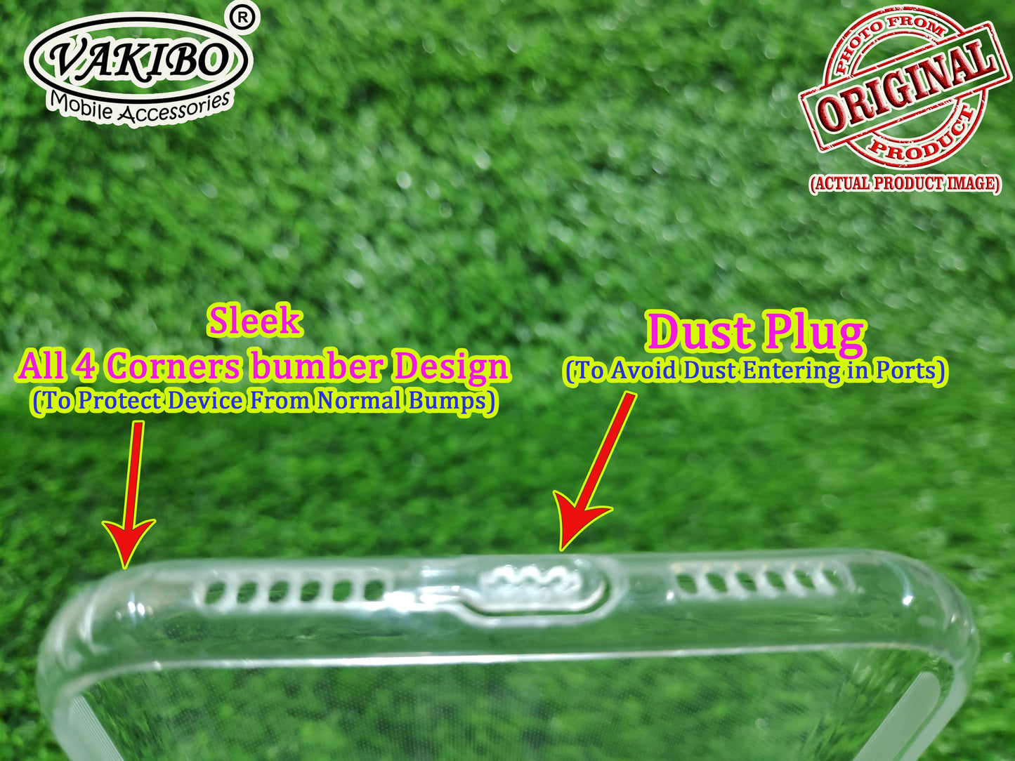 VAKIBO Super Premium Soft TPU Transparent Case With Dustplug,Side Grip,Corner Protection,lanyard Cuts,Camera Protection Suitable for iPhone 11 Pro