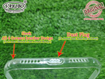 VAKIBO Super Premium Soft TPU Transparent Case With Dustplug,Side Grip,Corner Protection,lanyard Cuts,Camera Protection Suitable for iPhone 11 Pro