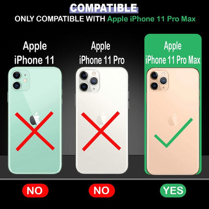 VAKIBO Megnatic Magsafe Transparent Soft with Hard back Back Cover Case With Camera Protection Ring Suitable for Apple iPhone 11 Pro Max