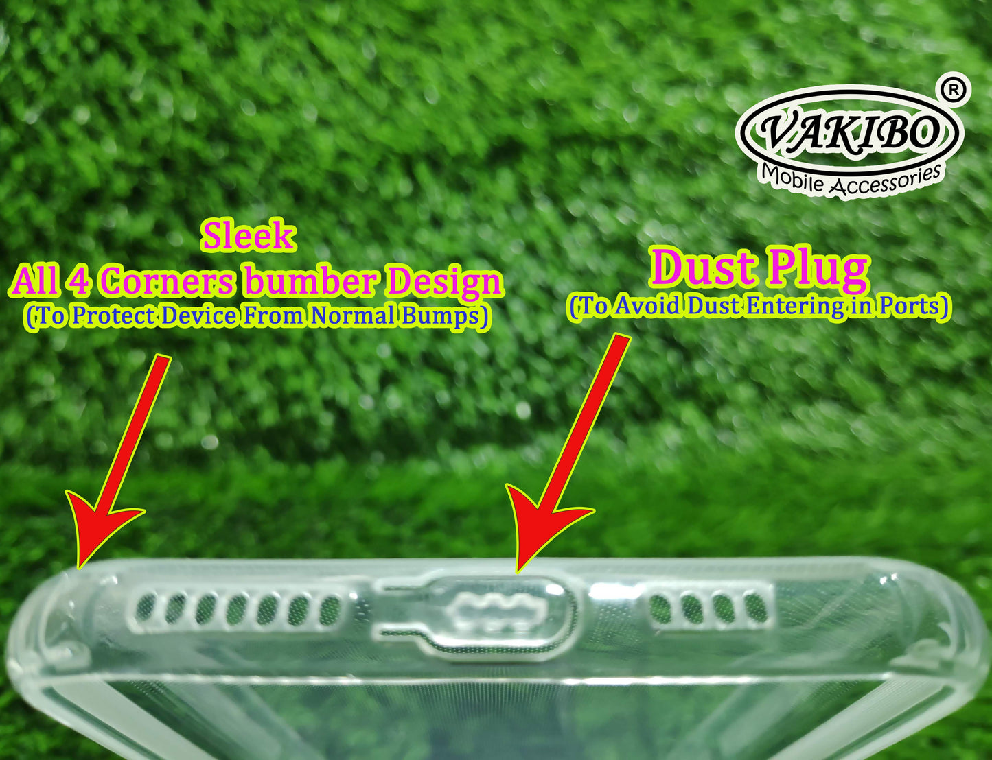 VAKIBO Super Premium Soft TPU Transparent Case With Dustplug,Side Grip,Corner Protection,lanyard Cuts,Camera Protection Suitable for iPhone 11 Pro Max