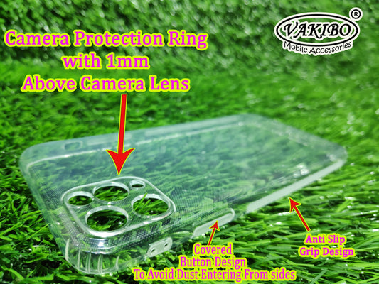 VAKIBO Super Premium Soft TPU Transparent Case With Dustplug,Side Grip,Corner Protection,lanyard Cuts,Camera Protection Suitable for iPhone 11 Pro Max