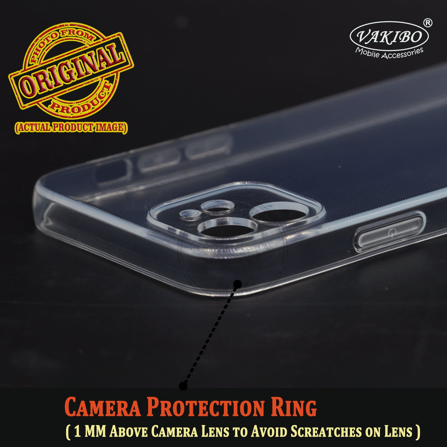 VAKIBO Premium Clear 2MM Thick Transparent Soft TPU Rubber Back Cover Case With Camera Protection Suitable for iPhone 12