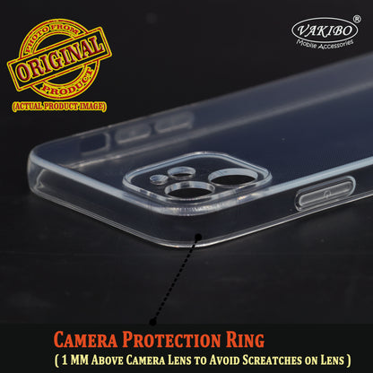 VAKIBO Premium Clear 2MM Thick Transparent Soft TPU Rubber Back Cover Case With Camera Protection Suitable for iPhone 12