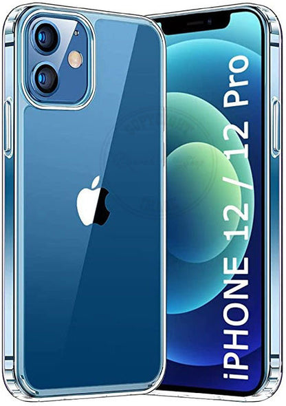 VAKIBO Premium Clear 2MM Thick Transparent Soft TPU Rubber Back Cover Case With Camera Protection Suitable for iPhone 12