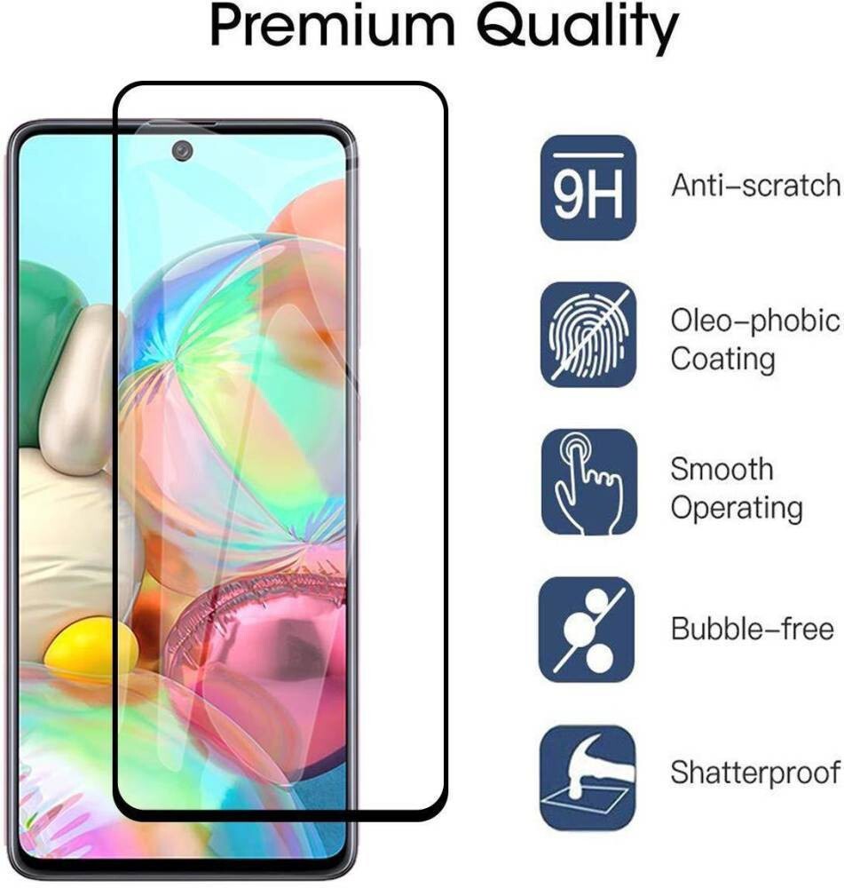 Super Premium Quality Tempered Glass Screen Guard Protector With Black Border Suitable For Vivo V20