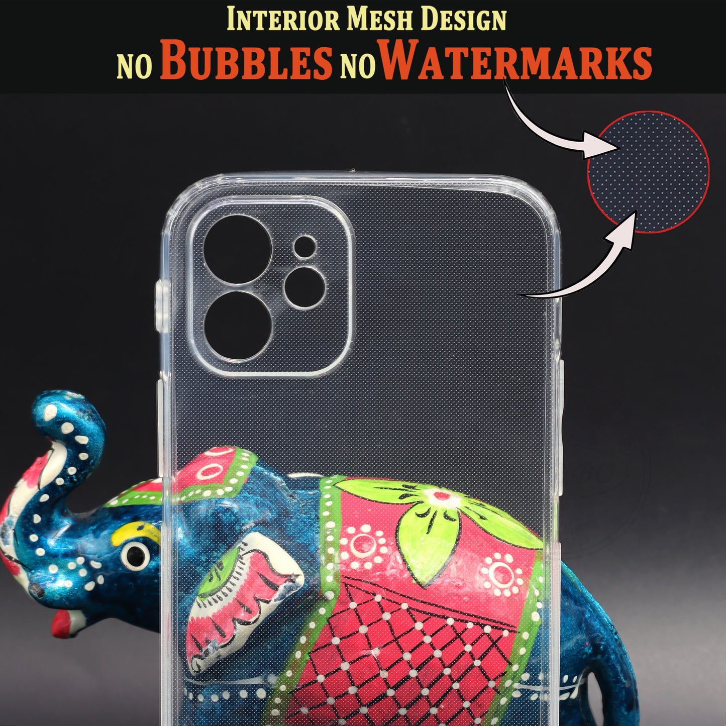 VAKIBO Super Premium Soft TPU Transparent Case With Dustplug,Side Grip,Corner Protection,lanyard Cuts,Camera Protection Suitable for iPhone 12