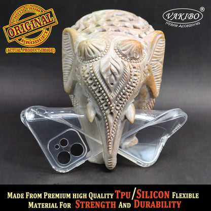 VAKIBO Super Premium Soft TPU Transparent Case With Dustplug,Side Grip,Corner Protection,lanyard Cuts,Camera Protection Suitable for iPhone 12