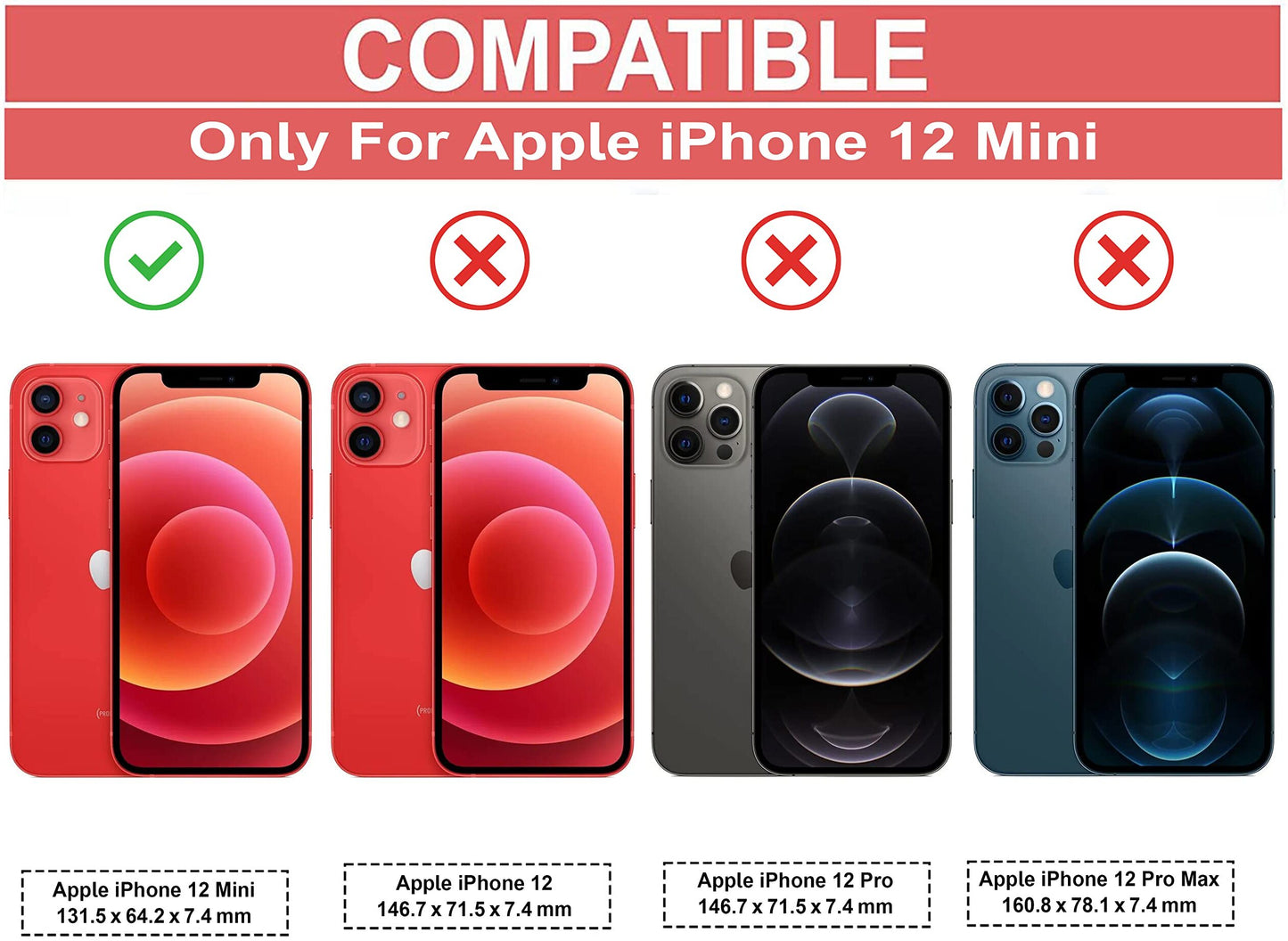 VAKIBO Best Selling Black and Transparent Back Cover Case Made With Soft TPU and Acrylic With 4 Corner and Camera Protection Suitable for Apple iPhone 12 Mini