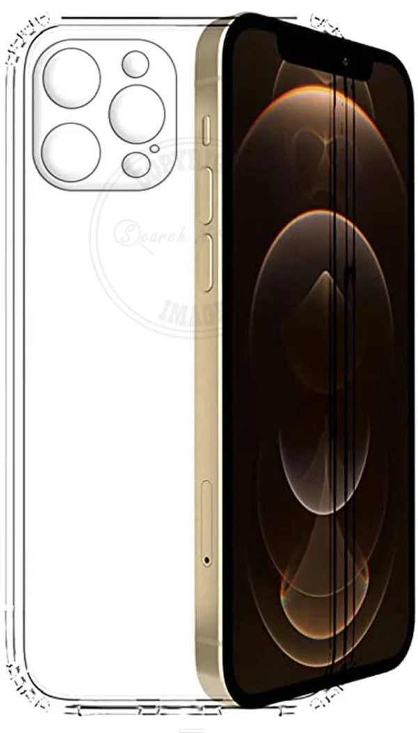 VAKIBO Premium Clear 2MM Thick Transparent Soft TPU Rubber Back Cover Case With Camera Protection Suitable for Apple iPhone 12 Pro