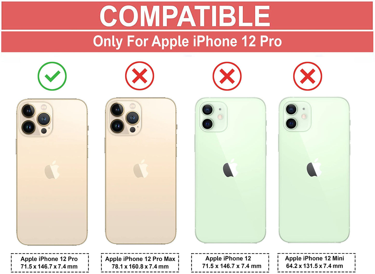 VAKIBO Super Premium Black Border Transparent Case With Corner Protection & Camera Protection Suitable for iPhone 12 Pro