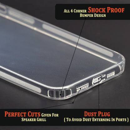 VAKIBO Super Premium Soft TPU Transparent Case With Dustplug,Side Grip,Corner Protection,lanyard Cuts,Camera Protection Suitable for iPhone 12 Pro Max