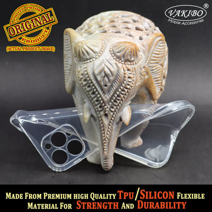 VAKIBO Super Premium Soft TPU Transparent Case With Dustplug,Side Grip,Corner Protection,lanyard Cuts,Camera Protection Suitable for iPhone 12 Pro Max