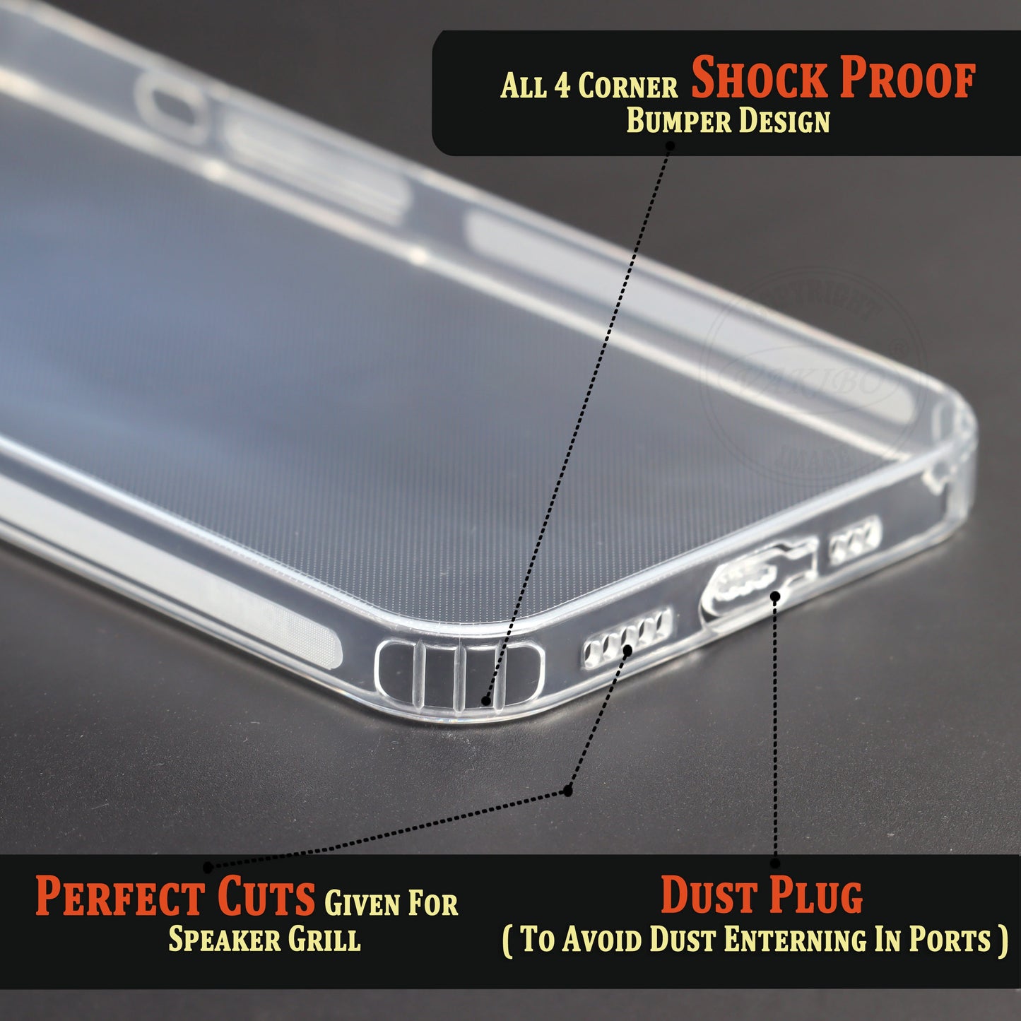 VAKIBO Premium Clear 1.5MM Thick Transparent Soft TPU Rubber Back Cover Case With Camera Protection Suitable for Apple iPhone 13 Mini