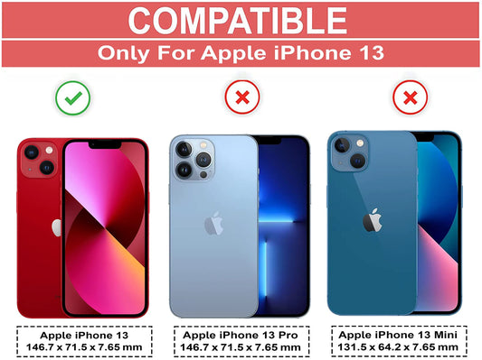 VAKIBO Super Premium Black Border Transparent Case With Corner Protection & Camera Protection Suitable for iPhone 13