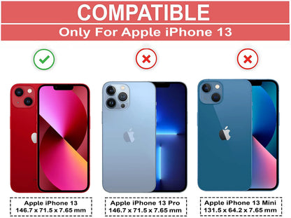 VAKIBO Best Selling Black and Transparent Back Cover Case Made With Soft TPU and Acrylic With 4 Corner and Camera Protection Suitable for Apple iPhone 13