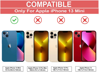 VAKIBO Best Selling Black and Transparent Back Cover Case Made With Soft TPU and Acrylic With 4 Corner and Camera Protection Suitable for Apple iPhone 13 Mini