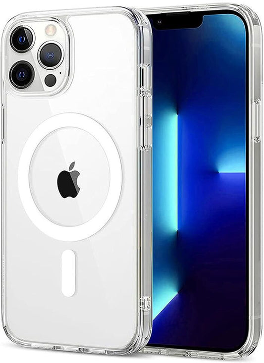 VAKIBO Megnatic Magsafe Transparent Soft with Hard back Back Cover Case With Camera Protection Ring Suitable for Apple iPhone 13 Pro