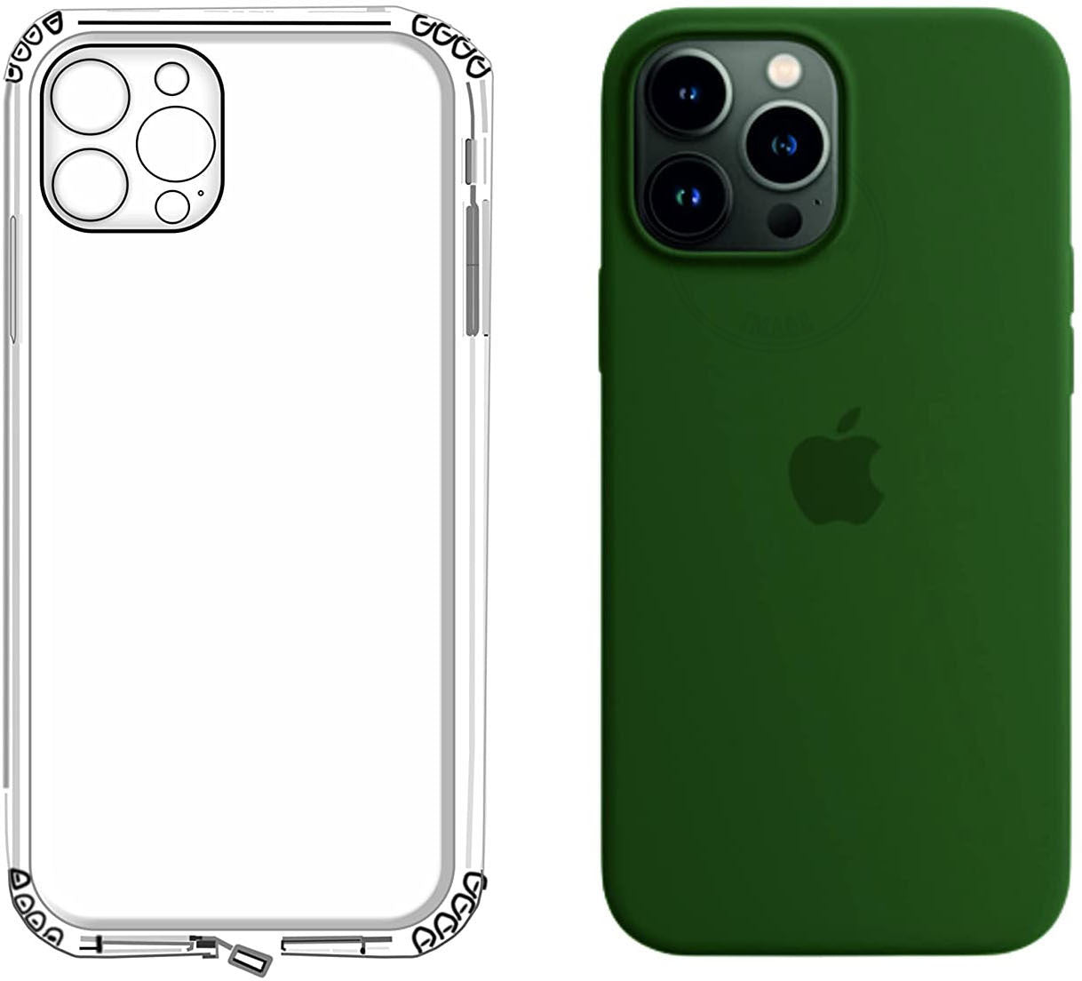 VAKIBO Premium Clear 2MM Thick Transparent Soft TPU Rubber Back Cover Case With Camera Protection Suitable for Apple iPhone 13 Pro Max