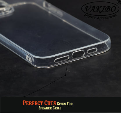 VAKIBO Premium Clear 2MM Thick Transparent Soft TPU Rubber Back Cover Case With Camera Protection Suitable for Apple iPhone 13 Pro Max