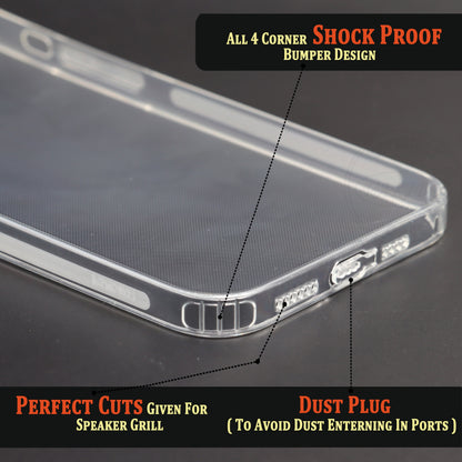 VAKIBO Super Premium Soft TPU Transparent Case With Dustplug,Side Grip,Corner Protection,lanyard Cuts,Camera Protection Suitable for iPhone 13 Pro Max