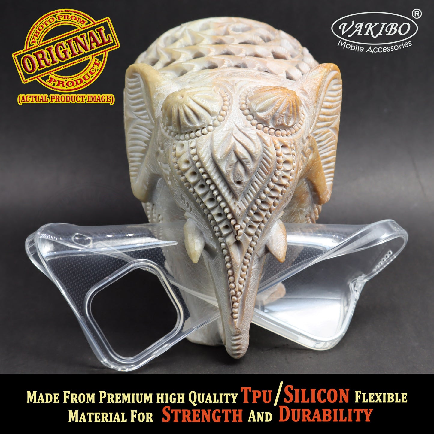 VAKIBO Super Premium Soft TPU Transparent Case With Dustplug,Side Grip,Corner Protection,lanyard Cuts,Camera Protection Suitable for iPhone 13 Pro Max