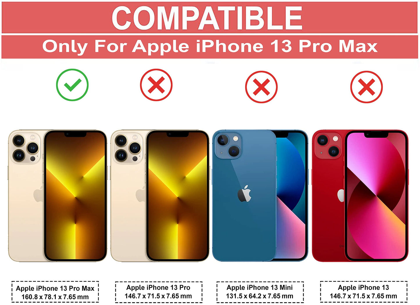 VAKIBO Super Premium Black Border Transparent Case With Corner Protection & Camera Protection Suitable for iPhone 13 Pro Max