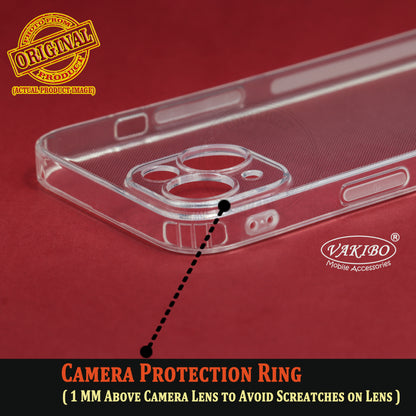 VAKIBO Premium Clear 1.5MM Thick Transparent Soft TPU Rubber Back Cover Case With Camera Protection Suitable for Apple iPhone 14