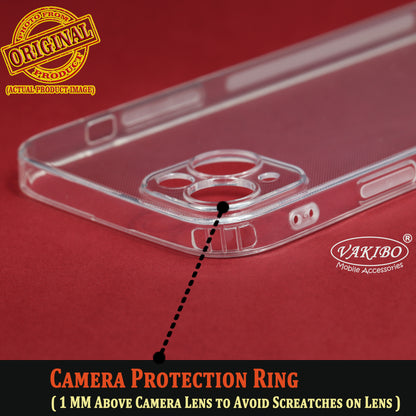 VAKIBO Premium Clear 1.5MM Thick Transparent Soft TPU Rubber Back Cover Case With Camera Protection Suitable for Apple iPhone 14 Plus