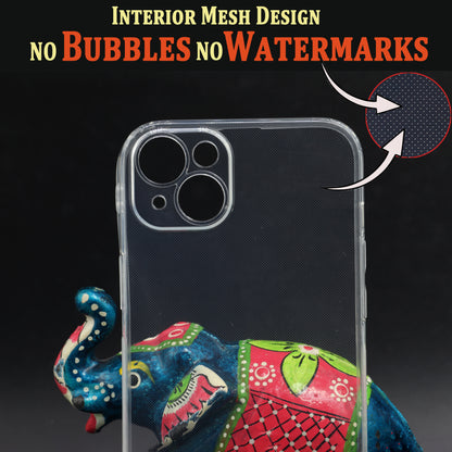 VAKIBO Premium Clear 1.5MM Thick Transparent Soft TPU Rubber Back Cover Case With Camera Protection Suitable for Apple iPhone 14 Plus