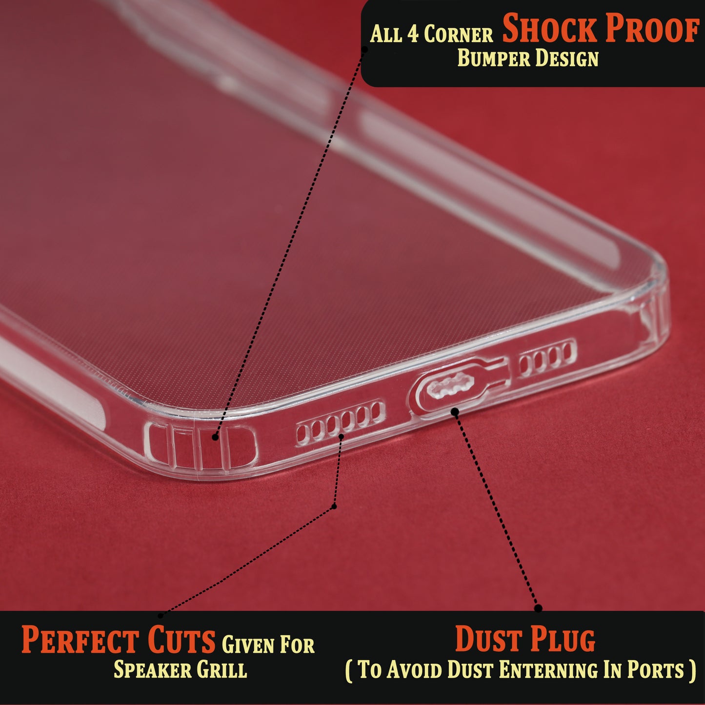 VAKIBO Premium Clear 1.5MM Thick Transparent Soft TPU Rubber Back Cover Case With Camera Protection Suitable for Apple iPhone 14 Plus