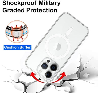 VAKIBO Megnatic Magsafe Transparent Soft with Hard back Back Cover Case With Camera Protection Ring Suitable for Apple iPhone 14 Pro