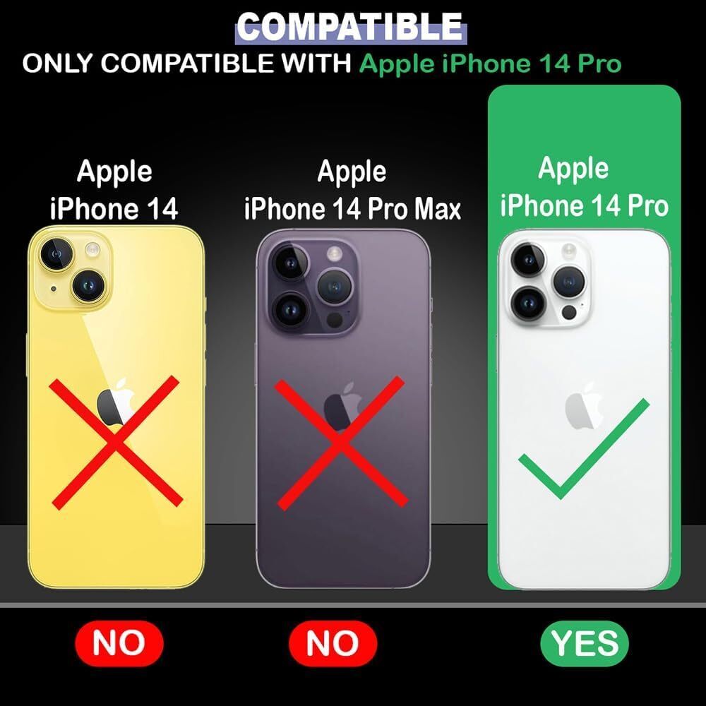 VAKIBO Megnatic Magsafe Transparent Soft with Hard back Back Cover Case With Camera Protection Ring Suitable for Apple iPhone 14 Pro